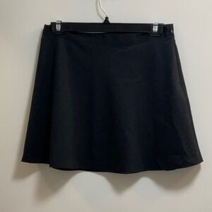 BENETTON Mini Skirt A-line Sz 4 Blk/Gry